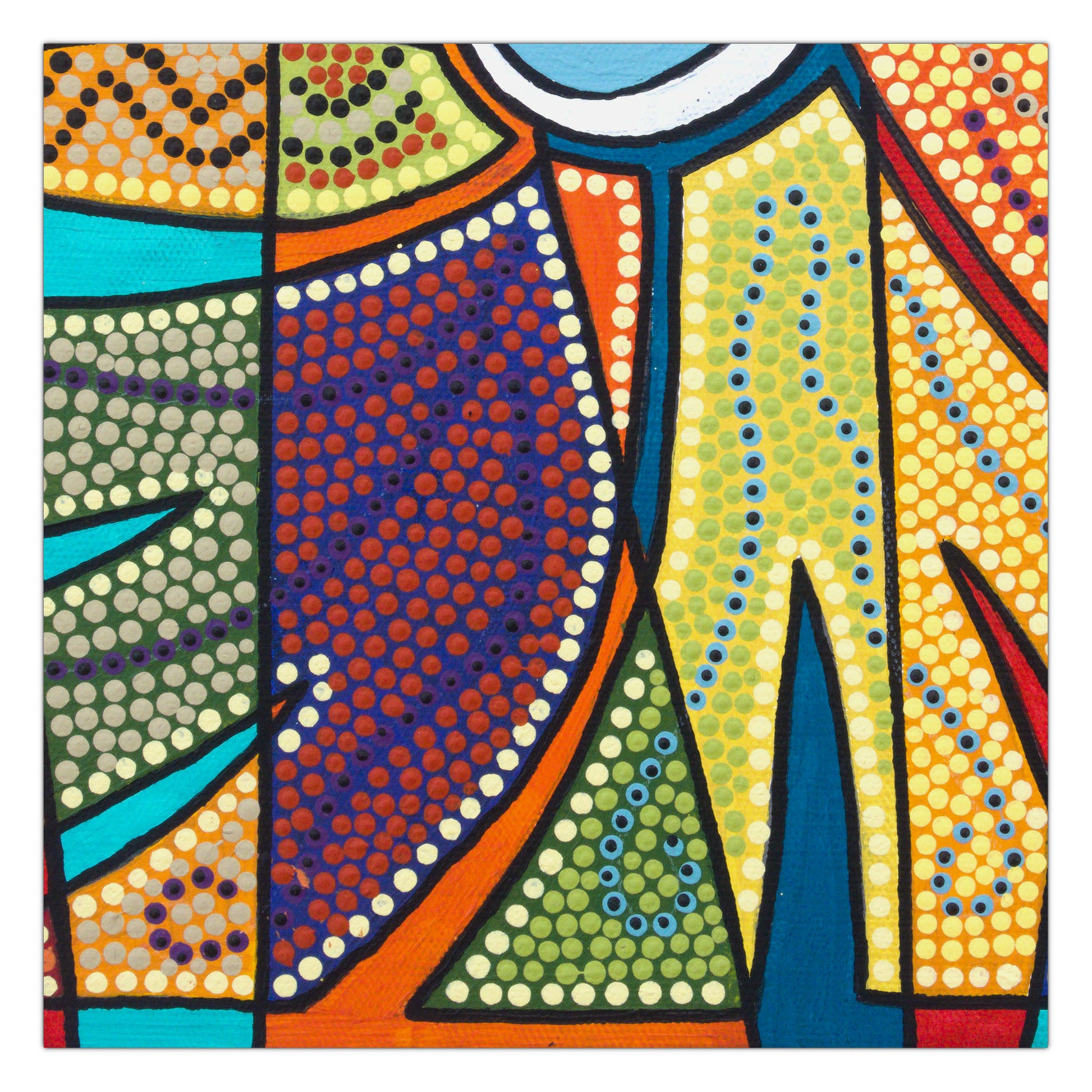 Tableau Peinture Ethnique Kwanza Ndege - Vue zoomée 3