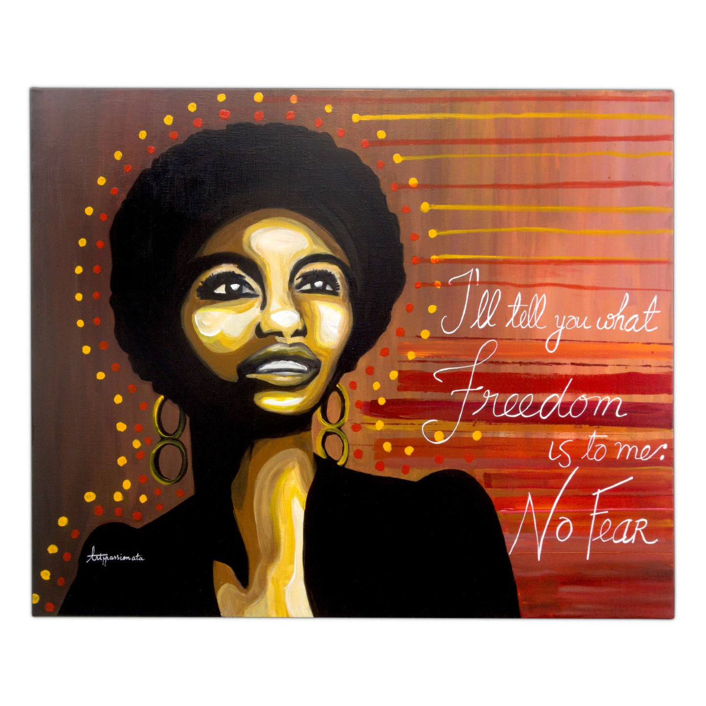 Tableau Portrait de Nina Simone - Vue de Face
