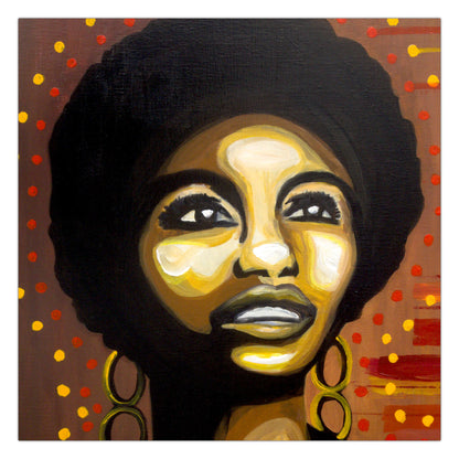 Tableau Portrait de Nina Simone - Vue zoomée 1 