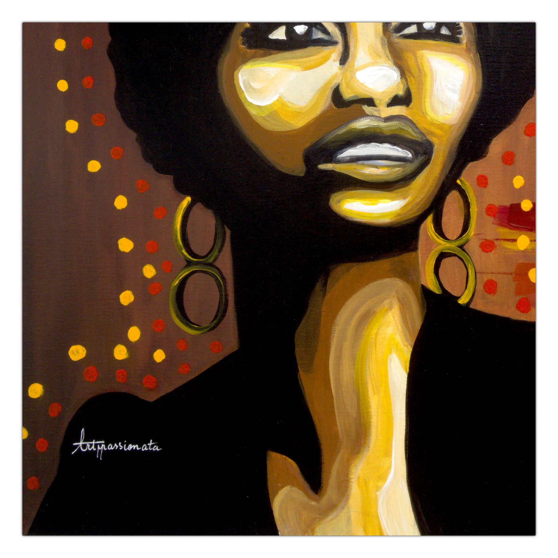 Tableau Portrait de Nina Simone - Vue zoomée 2
